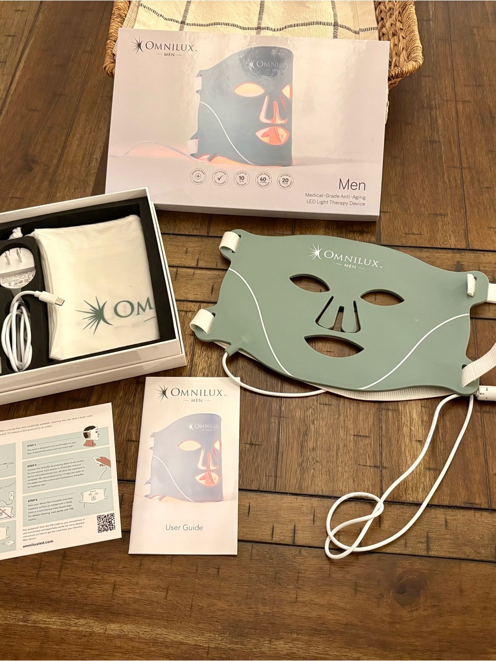 Omnilux LED Light Therapy Mask (excellent for men and women)